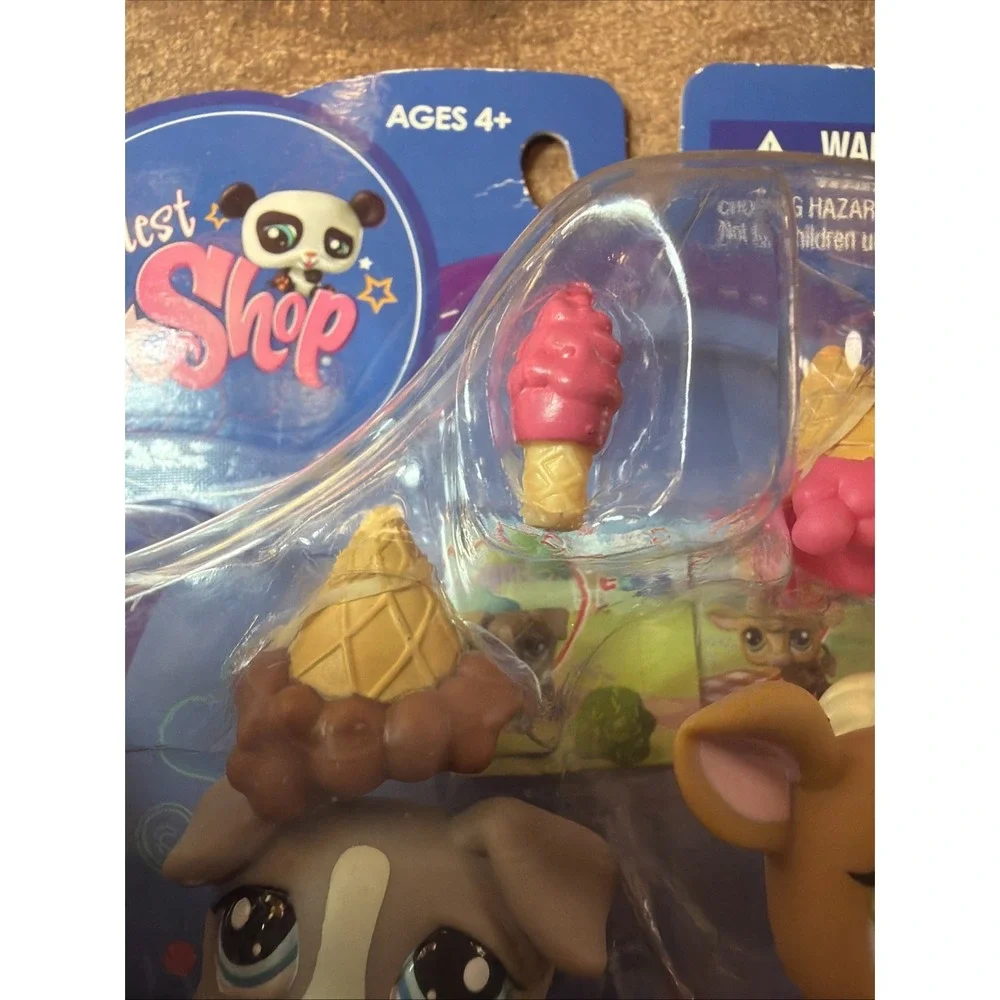 Littlest Pet Shop Pet Pairs #1832 Jack Russell Dog & #1833 Cow NIB 2010 Vintage